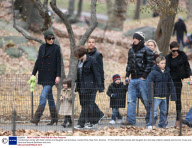 The Beckham family with Katie Holmes and daughter out and about, Central Park, New York, America - 27 Nov 2008