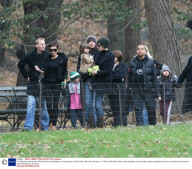 The Beckham family with Katie Holmes and daughter out and about, Central Park, New York, America - 27 Nov 2008