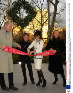 Official opening of 'Unbreakable Kiss' Mistletoe Installation sponsored by A Diamond is Forever, Madison Square Park, New York, America - 01 Dec 2008