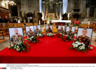 CASTRES : Ceremony at the cathedral-8 French NATO troops killed
