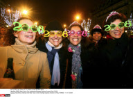 PARIS: New Year's Eve celebration Champs Elysees Avenue Paris 2008.