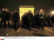 PARIS: New Year's Eve celebration Champs Elysees Avenue Paris 2008.