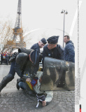 PARIS: Olympic Flame - Pro Tibet protesters