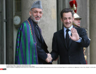 PARIS: Pdt of Afghanistan Hamid Karzai at Elysee Palace
