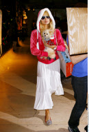 Heiress PARIS HILTON and pal BRITTANY in Christmas shopping mood