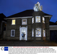 Three storey Christmas tree fitted into a family home, Bournemouth, Britain - 15 Dec 2008