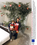 Three storey Christmas tree fitted into a family home, Bournemouth, Britain - 15 Dec 2008