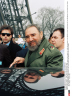 PARIS /FRANCE :  Fidel Castro visits the Eiffel Tower