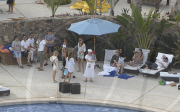 jennifer Aniston, Courtney cox-arquette, leonardo dicaprio, bar rafaeli, tobey maguire, ethan hawke, david arquette, jennifer Meyer