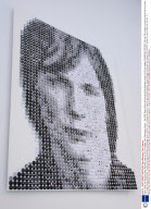 'State of Mine' self portrait by Egor Bashakov made of 2,300 pin badges, Saint Petersburg, Russia  - Dec 2008