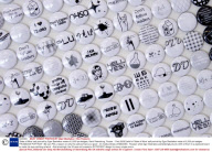 'State of Mine' self portrait by Egor Bashakov made of 2,300 pin badges, Saint Petersburg, Russia  - Dec 2008