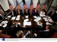 President-elect Obama meets with his economic advisors at the transition headquarters  in Washington DC, America - 05 Jan 2009