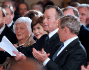 Four Bushes at White House reception
