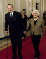 Four Bushes at White House reception