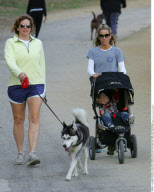 SEMI-EXCL.: Makeupless singer SHERYL CROW exercises with son WYATT