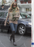 Elle MacPherson and Claudia Schiffer after taking their children to school, London, Britain - 08 Jan 2009
