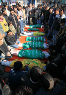 (2)GAZA-PALESTINE-FUNERAL-SEVEN PEOPLE