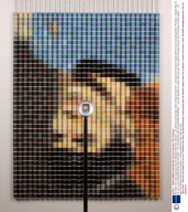 Art made from cotton spools by Devorah Sperber, New York, America - Jan 2009