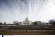 US Capitol building awaiting the Inauguration of President Barak Obama, Washington DC, America - 14 Jan 2009