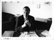 THADDEN ADOLF VON, *07.07.1921, +07.16.1996, GERMAN, POLITICIAN DRP, NPD; POLITICS; PARTY, HALF FIGURE, DESKTOP, NPD; HEADQUARTER; POLITICS; PARTY, SIXTIES; 60S, MUNICH, GERMANY