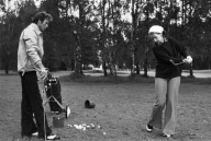 FOCKE KATHARINA, *10.08.1922, GERMAN, POLITICIAN, SPD, FEDERAL HEALTH MINISTER, TOTAL FIGURE, GOLF, 1979, BONN, GERMANY