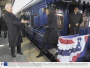 President-elect Barack Obama's Whistle Stop Train Tour from Philadelphia to Washington DC, America - 17 Jan 2009