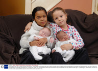 The family with two sets of black and white twins, Britain - 30 Dec 2008