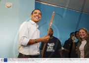 President - Elect Barack Obama Volunteer's at the Sasha Bruce House in Washington, D.C., America - 19 Jan 2009