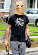 Shia Labeouf Having a Bagless Lunch