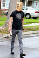 Shia Labeouf Having a Bagless Lunch