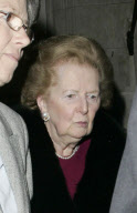 Britain's first female prime minister Margaret Thatcher at Scott's