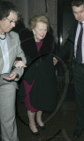 Britain's first female prime minister Margaret Thatcher at Scott's