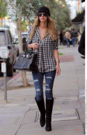Low key couple NICKY HILTON and DAVID KATZENBERG leaving 'Joan's On Third'