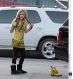 Avril Levigne Photo Shoot for Clothing Line Abbey Dawn at the Viper room, Los Angeles, California, America - 26 Jan 2009