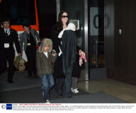 Brad Pitt and Angelina Jolie with family arriving at Narita International airport, Chiba, Japan - 27 Jan 2009