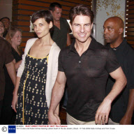 Tom Cruise and Katie Holmes leaving Leblon Sushi in Rio de Janeiro, Brazil - 01 Feb 2009