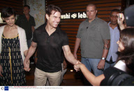 Tom Cruise and Katie Holmes leaving Leblon Sushi in Rio de Janeiro, Brazil - 01 Feb 2009