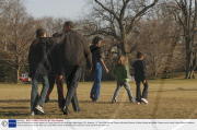 Barack Obama and family depart for Camp David for the first time, Washington DC, America - 07 Feb 2009