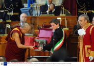 Dalai Lama receives Honorary Citizenship from the City of Rome, Italy - 09 Feb 2009