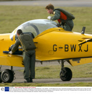 Prince Harry learning to fly a Slingsby Firefly plane at RAF Barkston, Lincs, Britain - 16 Feb 2009
