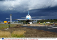 The Jumbo Hostel, the world's first hostel built onboard a real Boeing 747-200 Jumbo Jet, Stockholm Arlanda Airport, Sweden - Feb 2009