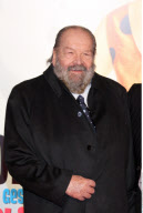 Italian actor BUD SPENCER at the premiere of 'Murder is my business, darling'