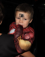 Victoria Beckham saves Spiderman