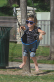 Kingston rides no handed