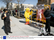 PETA Stages a Protest at a KFC resturant, Washington DC, America - 25 Feb 2009