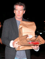 EXCLUSIVE Pierce Brosnan gets dinner to go 
