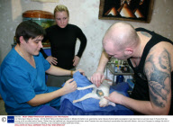 Cat Tattooing in Moscow, Russia - 20 Feb 2009