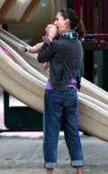 EXCLUSIVE Jessica Alba and Honor at the Park