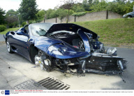 FERRARI CAR BELONGING TO IAN WRIGHT INVOLVED IN AN ACCIDENT, CROYDON, BRITAIN - 06 JUL 2004