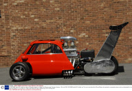 A 1959 BMW Isetta 300 'bubble' car with a V8 engine, based on a Mattel Hot Wheels model, Georgia, America - 29th Jan 2009